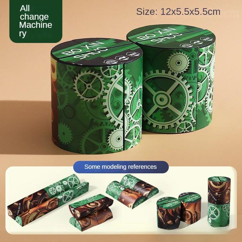 Shape Shifting Box Geometric Changeable Magnetic Magic Cube 3D Decompression Hand Flip Puzzle Kids Reliever Fidget Toy Xmas Gift