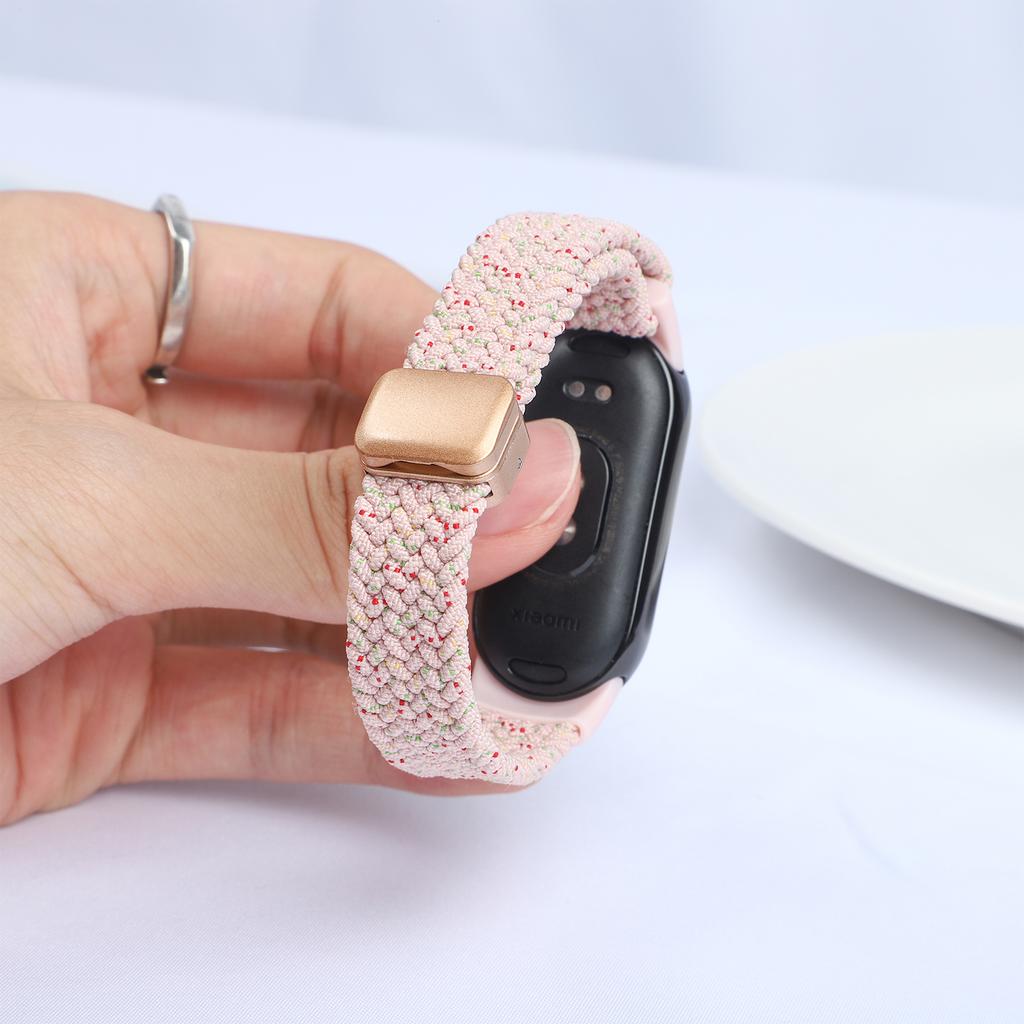 Magnetic Braided strap for Xiaomi Mi Band 10 Accessories breathable nylon Bracelet belt pulseira correas for Xiaomi Mi band 9 8