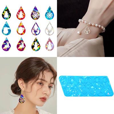 Silikonowa Forma na Świąteczne Kolczyki Christmas Earring Making Mold Zestaw Form do Biżuterii w Kształcie Łzy dla Kobiet Dziewczyn