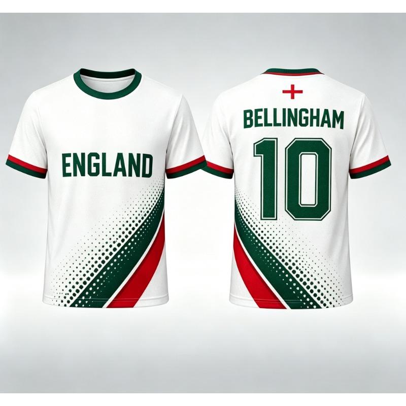 England Jude Bellingham Fan Jersey, Quick-Drying and Breathable Unisex Sports Jersey