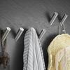 4pc 304 Stainless Steel Bathroom Towel Hook Brushed Gold Wall-mounted Coat Hook Hat Robe Key Bag Hanger Bathroom Hardware