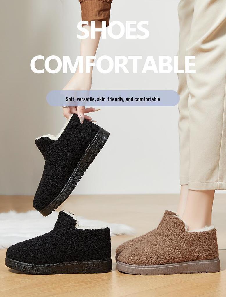 Damen Verdickte Samtgefütterte Baumwoll-Schneestiefel - Weiche Sohle, Warm, Kältefest, Modisches High-Top-Schuhwerk