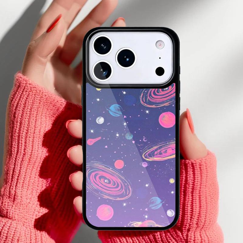 Aesthetic Planet Phone Case for iPhone 17 16 15 14 13 Pro Max Back Cover for 12 11 Pro Coque