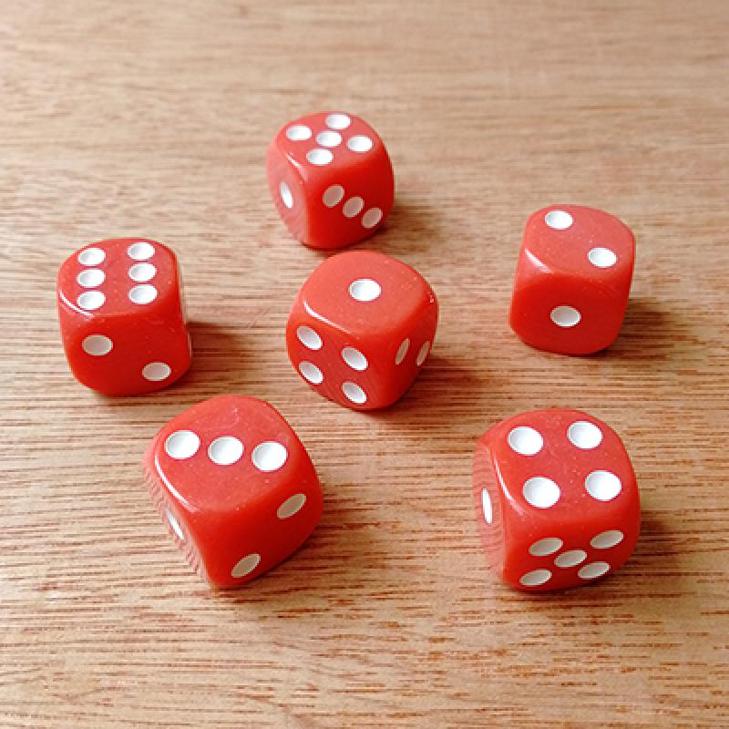10 Stück D6 Quadratische Würfel Standard 16mm Sechsseitige Pips Würfel für Tischspiele - Undurchsichtig, Transparent