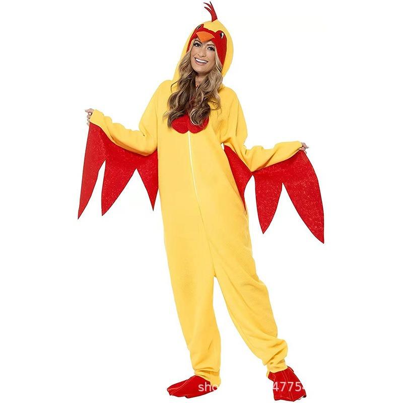 Halloween rooster one-piece set, doll costume, big rooster and hen