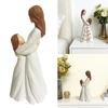 Mother Daughter Figurines Mother Daughter Hugging Statues for Bedroom Desktop Shelf Decors Mother Day Birthday Gift
