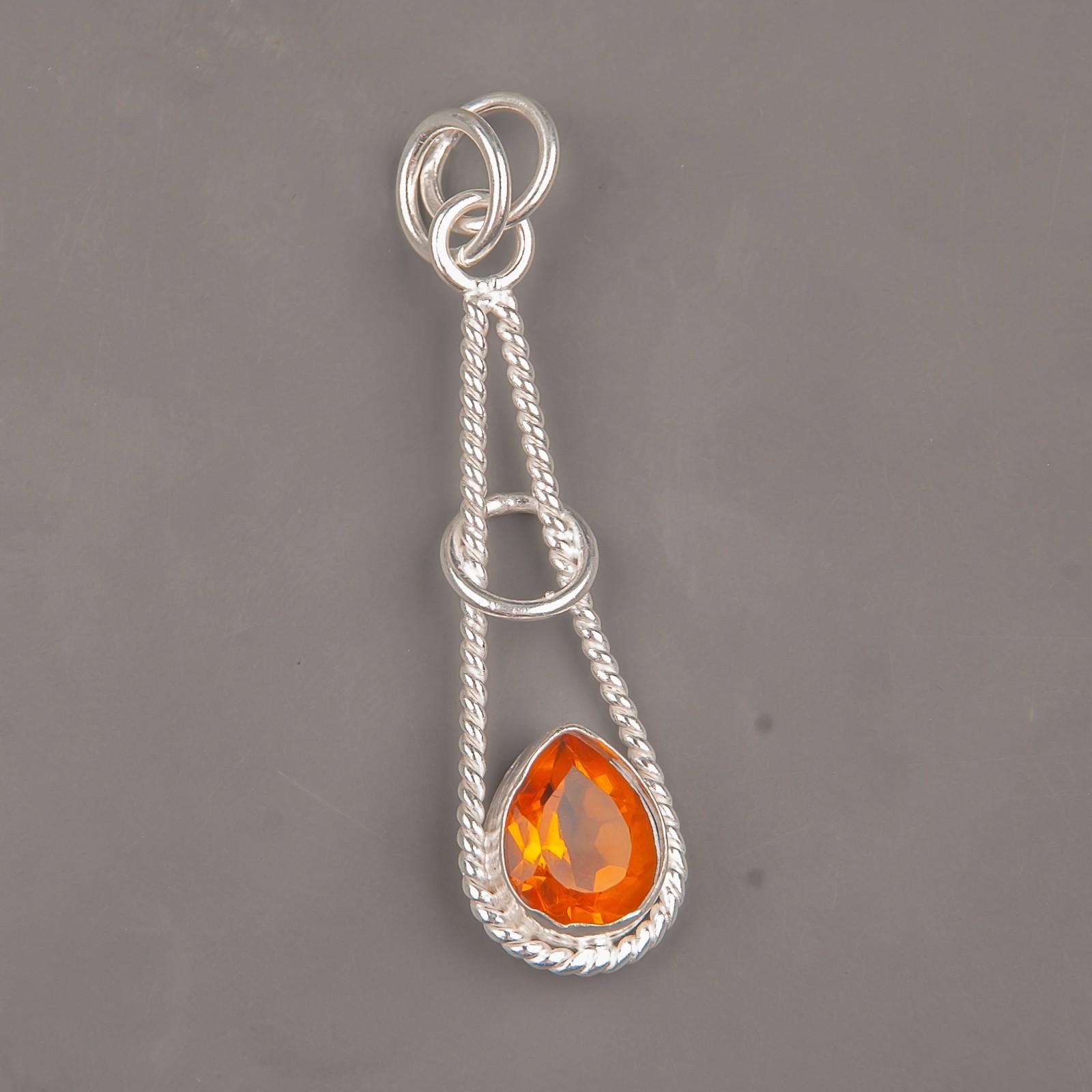 

Citrine Gemstone 925 Sterling Silver Jewelry Handmade Pendant 1.78 Gift For Mom PP-21-7