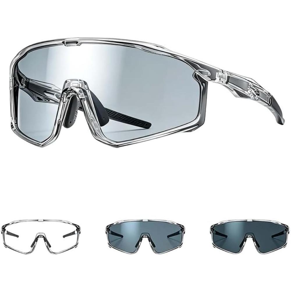 Photochromic Cycling Glasses for Men Women, UV400 Protective Sunglasses for Hiking Cycling, Lightweight Sports Sunglasses