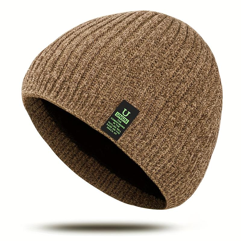 

Men s Autumn and Winter Warm and Fluffy Woolen Hat, Outdoor Cycling Ear Protection and Cold Proof Pullover Hat хаки