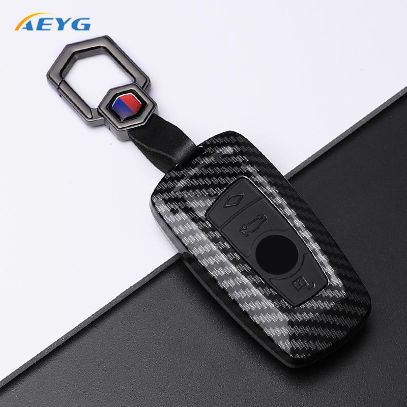ABS Carbon Fiber Car Key Case Shell Fob For BMW 1 3 5 7 Series X1 X3 X4 X5 F10-F11-F20-F25-F26-F30 M3 M4 Keychain Accessories