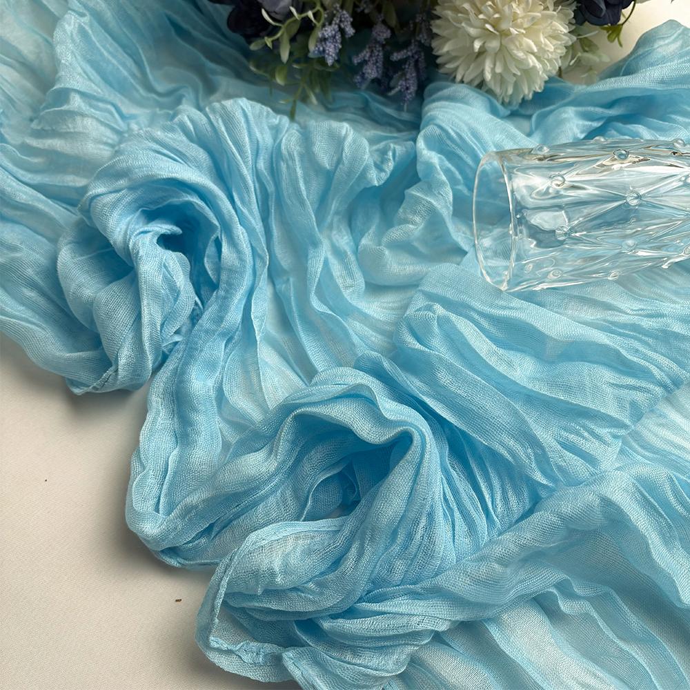 2 Pack Cheesecloth Table Runners Cheese Table Cloth Gauze Boho for Wedding Bridal Shower Baby Shower Party Table Decorations