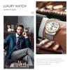 POSHI Men's Electronic Quartz Watch Waterproof Luminous Double Calendar Large Dial Stainless Steel Men's Watch
