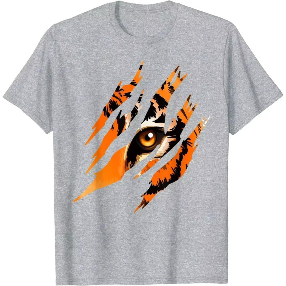 Tiger Eye Safari Zoo Wildlife Animal Zookeeper Costume Gift T-Shirt Streetwear Men Clothing New Arrivals 2023 Men  Four Seasons