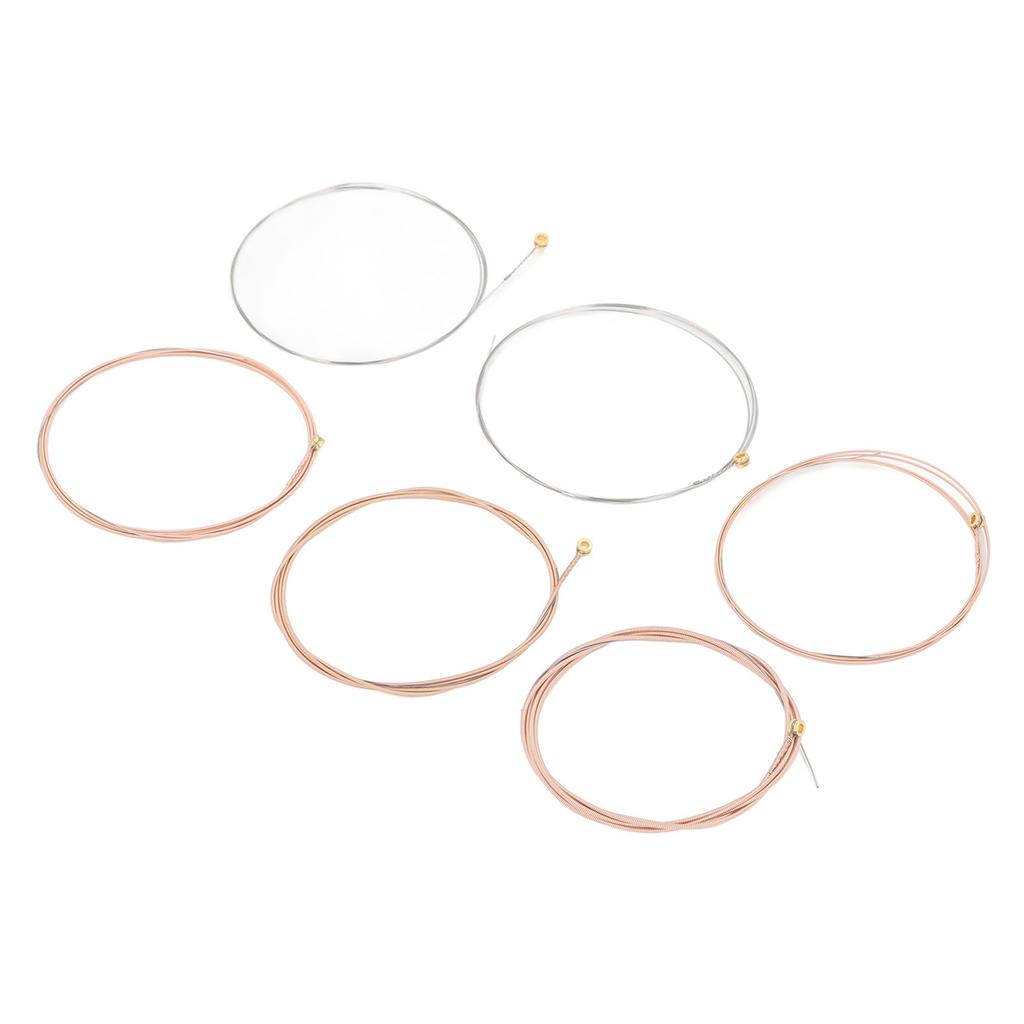 Acoustic Guitar Strings Phosphor Bronze 6 String Replacement Set Hex Alloy .011‑.052 SK11