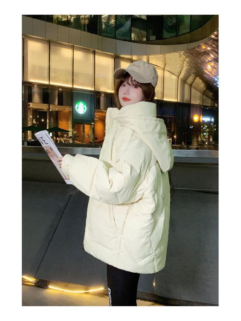 Women's Korean Style Loose Short Down Jacket - Thickened Cotton Coat for Autumn/Winter 2023