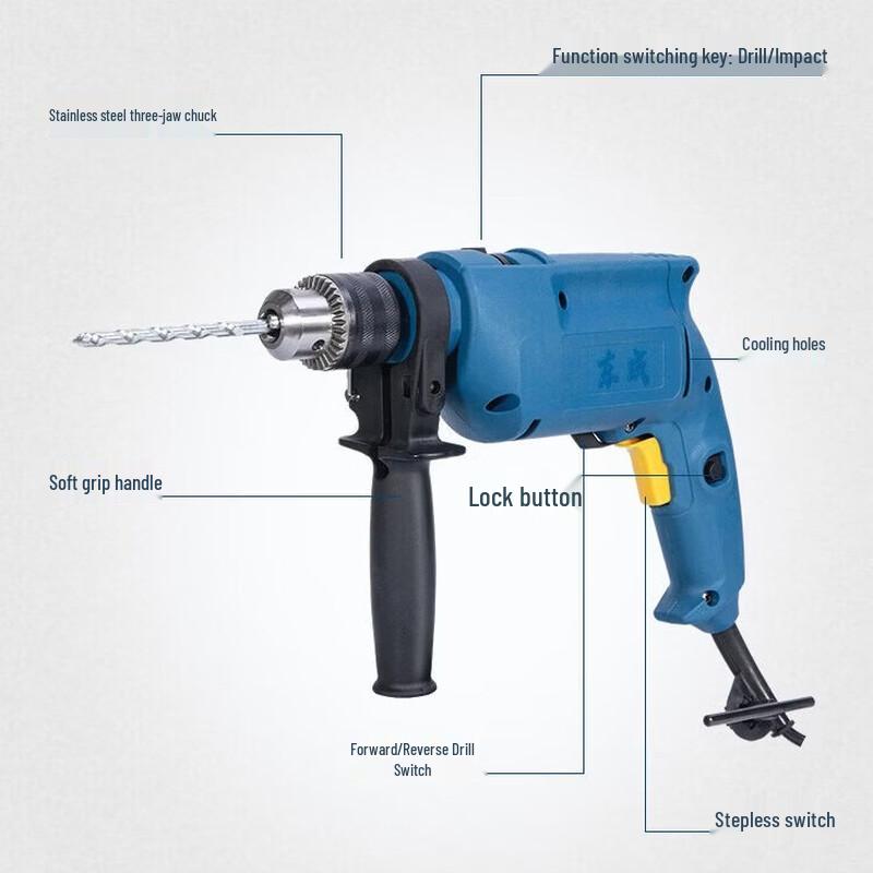 Dongcheng Multi-Functional Electric Impact Drill CN plug (adapter included)