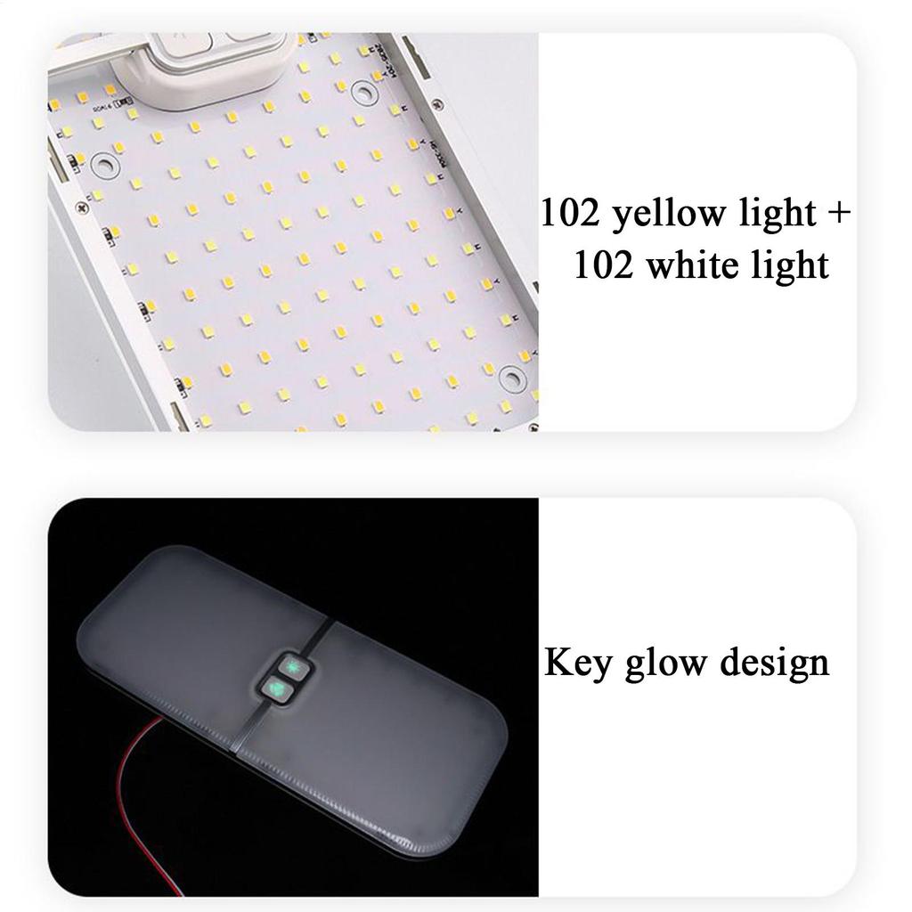 RV Interior Lighting RV Lights Interior Ceiling Lamp 12–30V Dimmable Triple Color Temperature Lamp For Vehicles Llumination