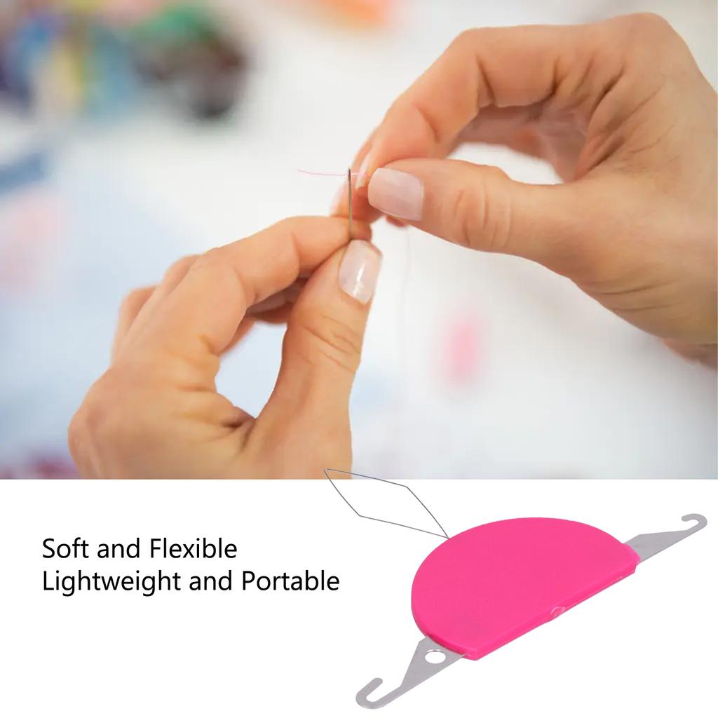5PCS Needle Threader 3 In 1 Soft Flexible Lightweight Portable Sewing Needle Threader