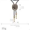 3D Western Cowboy Hat Bolo Tie Vintage Adjustable Gift American Necklace for Halloween Party Men and