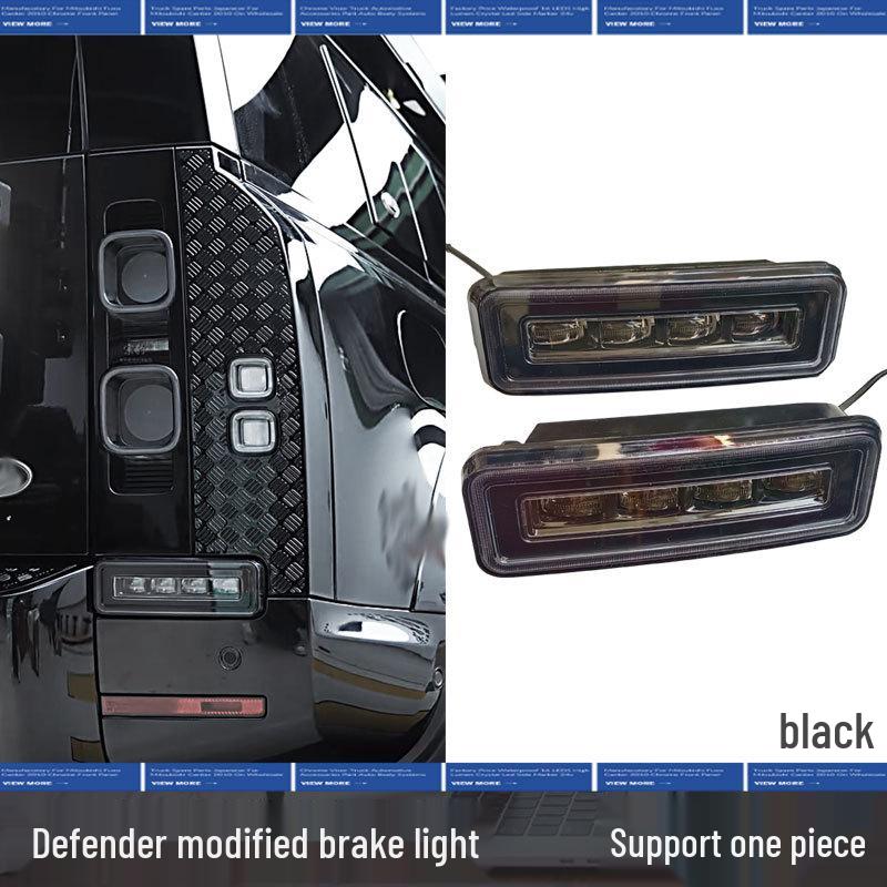 Smoked Black Taillight for Defender 90/110/130: Four-Lens Red Brake Light Mod