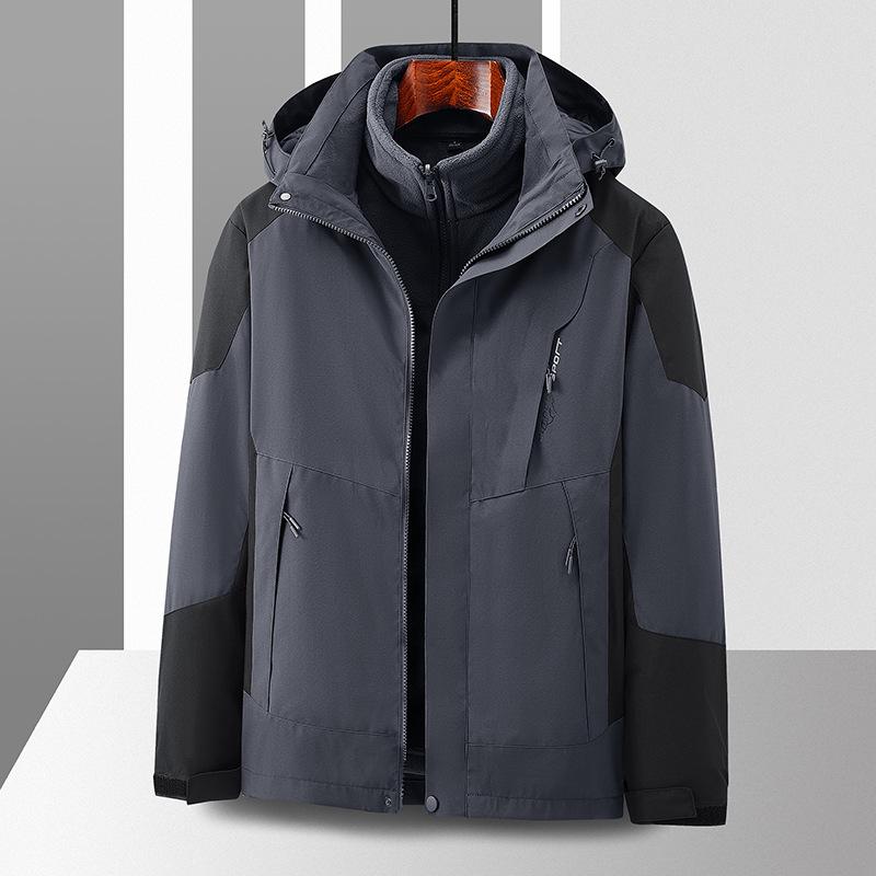 

Unisex 3-in-1 Windproof Waterproof Outdoor Jacket - Autumn/Winter Hiking & Mountaineering. 3XL