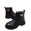 Winter warm cotton boots Winter integrated snow boots Padded boots Medium non-slip large cotton shoes