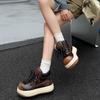 Fashion Women Fad Casual Big Head Rhubarb Boots No Slip Soft Bottom Height Increased Boots Thick-bottomed Lady Tooling Boots Botas Mujer
