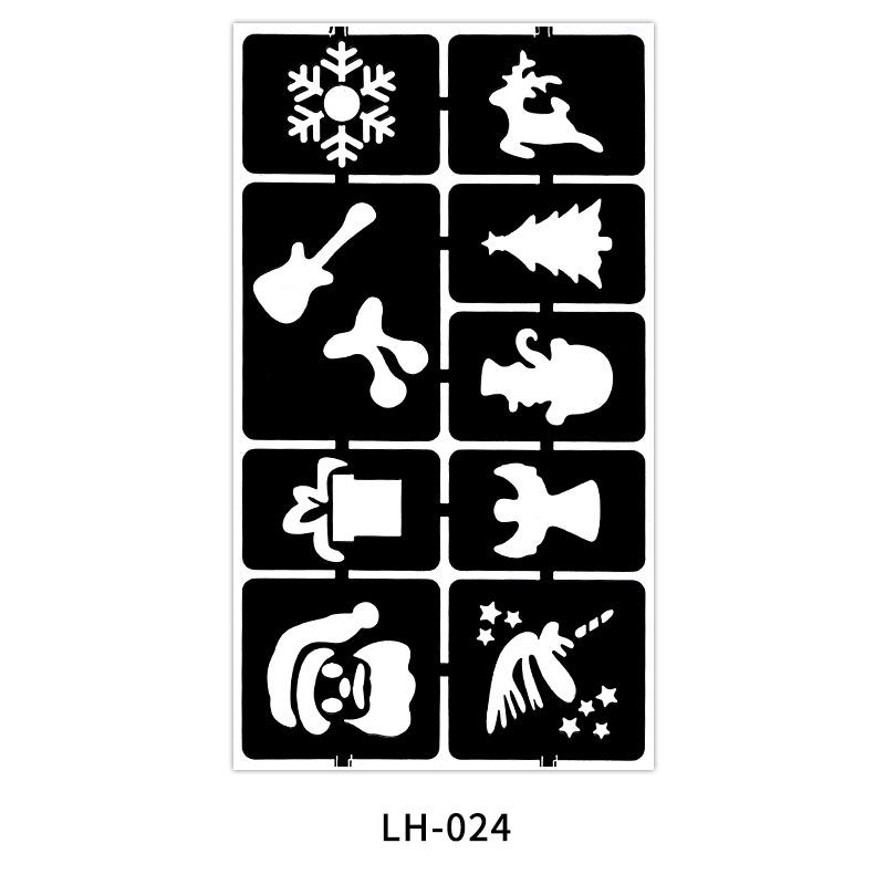 Hollow Tattoo Sticker Inkjet Template Hannah 3D Cartoon Tattoo Sticker Small Pattern