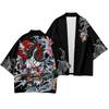 Kimono Uomo Abbigliamento giapponese Yukata Costume da samurai maschile Haori Obi Beach Cardigan Kimono da uomo Giacca streetwear giapponese
