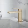 Bathroom Basin Faucet Single Lever Sink Mixer Crane Brass Brush Gold Sink Faucet Hot and Cold Water Tap