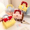 House-shaped Cute Cabin Makeup Bag Dopamine Color Toiletry Bag Handheld Cosmetic Case  Outdoor