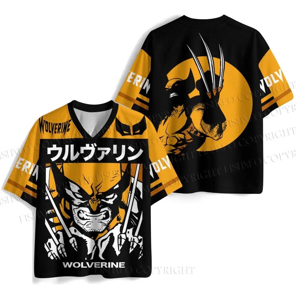 Canada Superhero Wolverine X‑Men Mesh Jersey Retro Comic Short