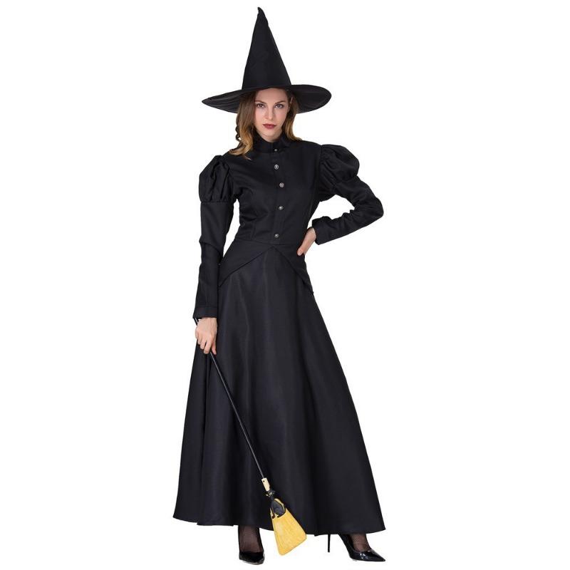 Halloween Stage Show Black Witch Sorcerer Cosplay Parent-Child Costume