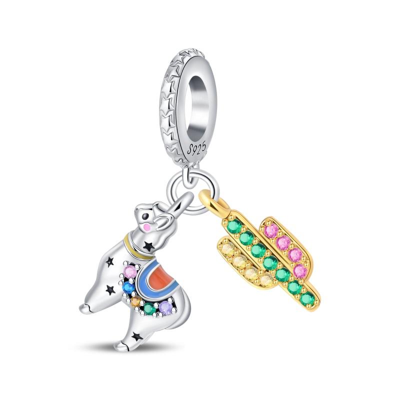 Pet Charms Copper Animal Dog Cat Bear Rabbit Elephant Charms Beads Fit 3Mm Bangle Bracelet Diy Jewelry