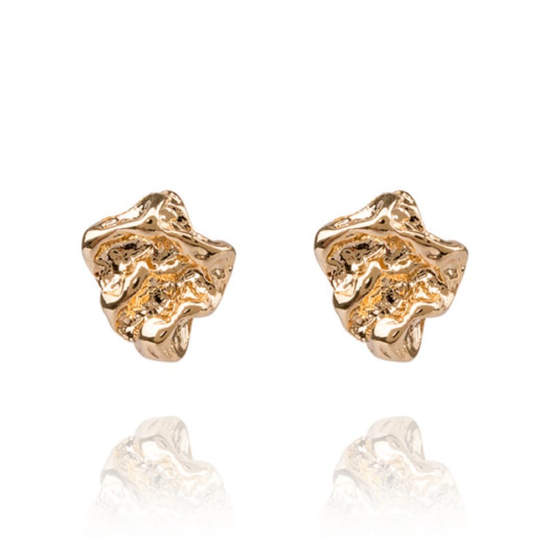 

AUGUST ALICE 18K Crushed Gold Earrings ONE