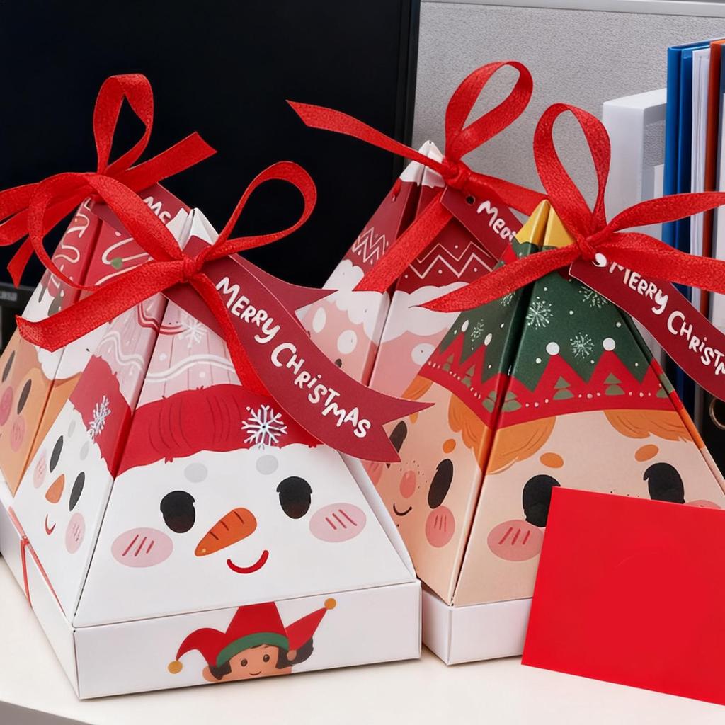 16 Pcs Christmas Treat Boxes Portable Candy Goody Container for Snacks Biscuits Cupcakes Chocolates Lollipops Party Favors