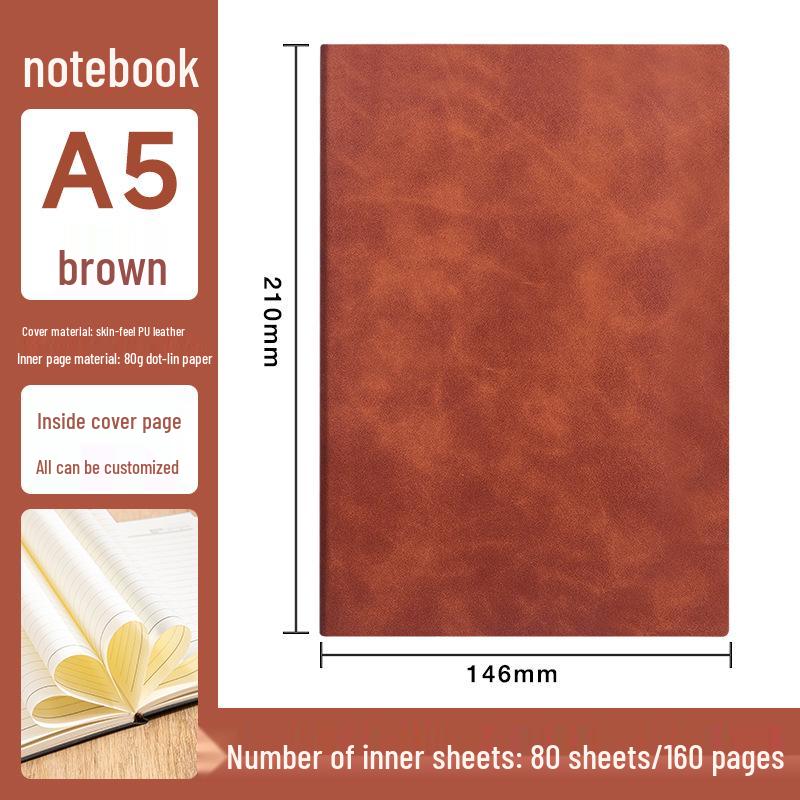 Custom Logo A5/B5 Leather Notebook Gift Set for Office Meetings
