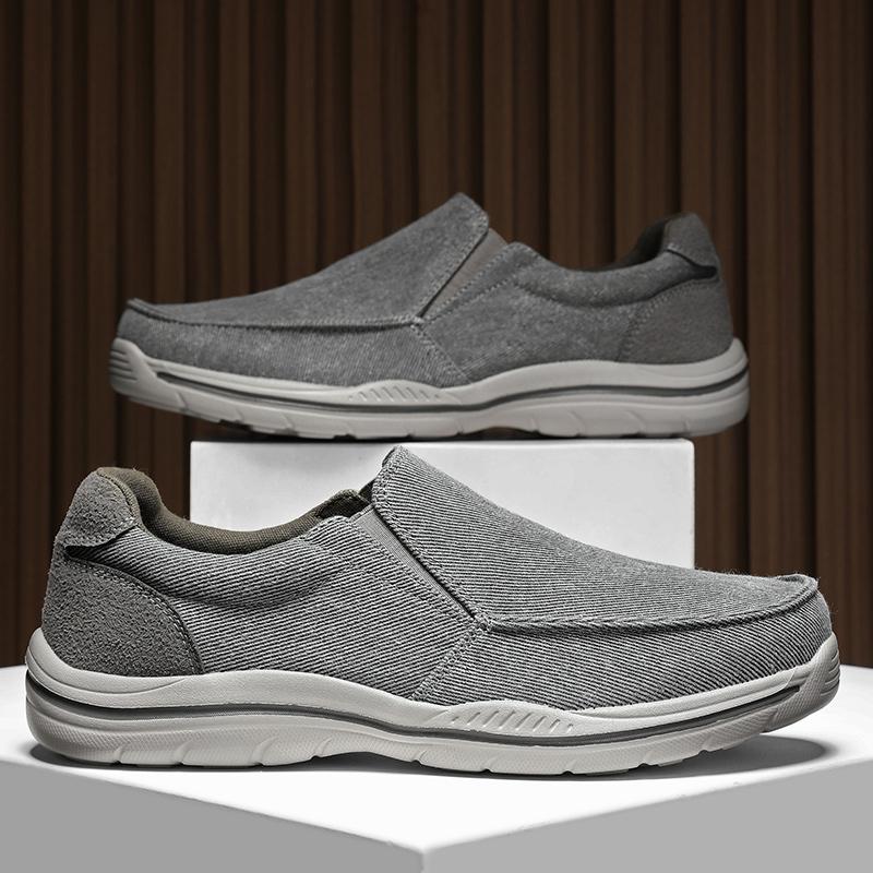 

Мода Новая Мужская Обувь Мягкие Лоферы Слипоны Для Мужчин Мокасины Мужские Туфли Для Вождения Классика Холщовые Кроссовки 47 серый