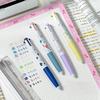 1pcs Multicolor 3 In 1 Retractable Gel Ink Pen 0.5mm Ballpoint Modular Pen Smooth Writing Multi-Function for Note Stationery