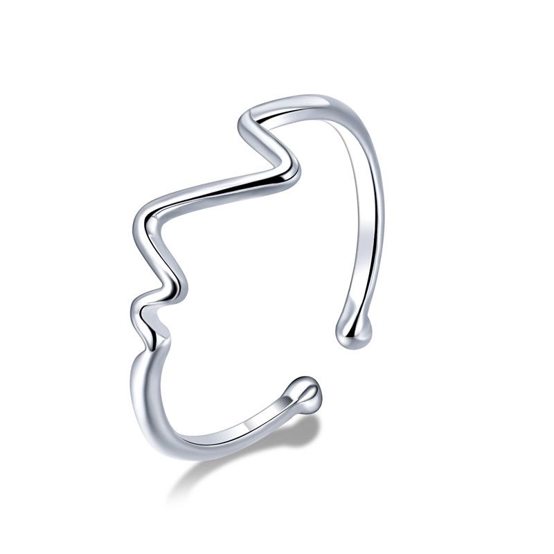 WOSTU 925 Silver European Simple CZ Ear Buckles Heart Hoop Earrings for Women Wedding Gift Minimalism Jewelry E737