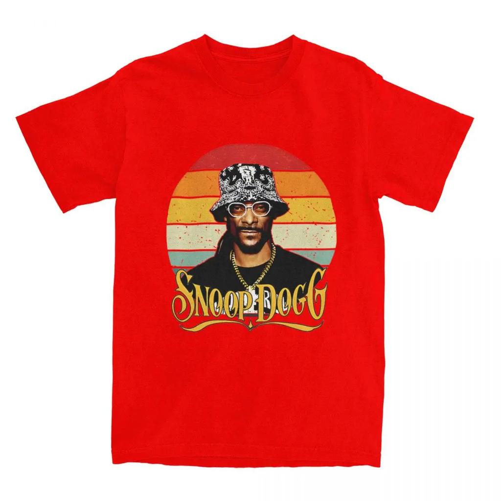 Men T-Shirt Snoop Dogg Rapper Hip Hop Leisure Pure Cotton Tees Short Sleeve T Shirts Crewneck Clothing 4XL 5XL