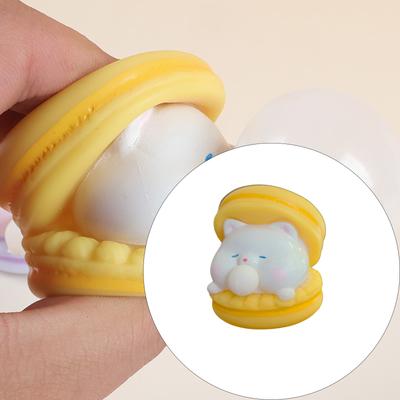 Cartoon Macaron Bubble Hamburger Squeeze Toy Stress Relief Sensory Fidget Office Desk Decors Gift
