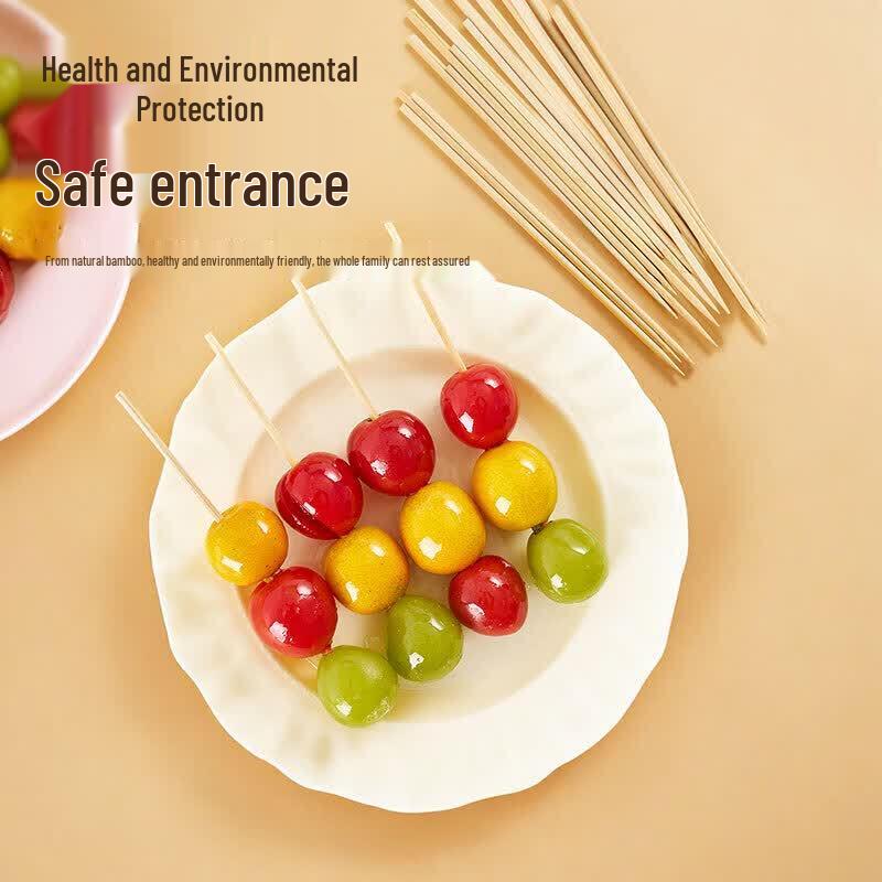 Suncojia Disposable Multi-purpose Wooden Skewers, 300 Count