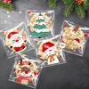 100Pcs Christmas Cellophane Candy Bags, Self-adhesive Candy Bags, Goodie Cookie Gift Bags for Christmas Party Favors Wrapping