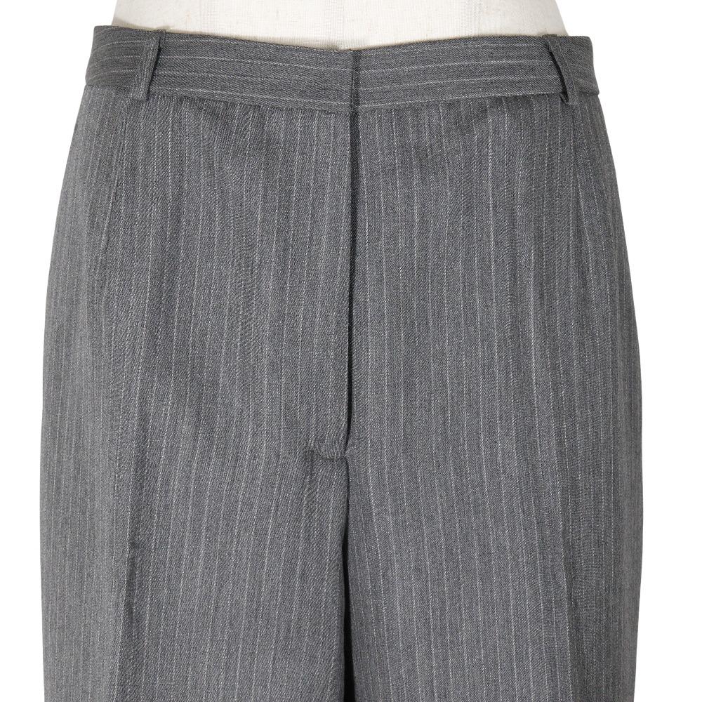 Burberry Wide Pants Pants Center Press Gray Wool/silk Women Used
