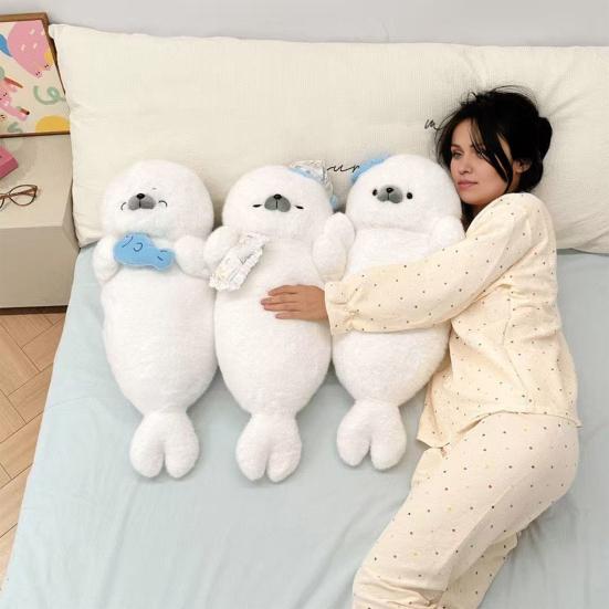 Seal Plush Doll Soft Stuffed Animal Pillow for Sleep & Anxiety Relief 70cm Cute