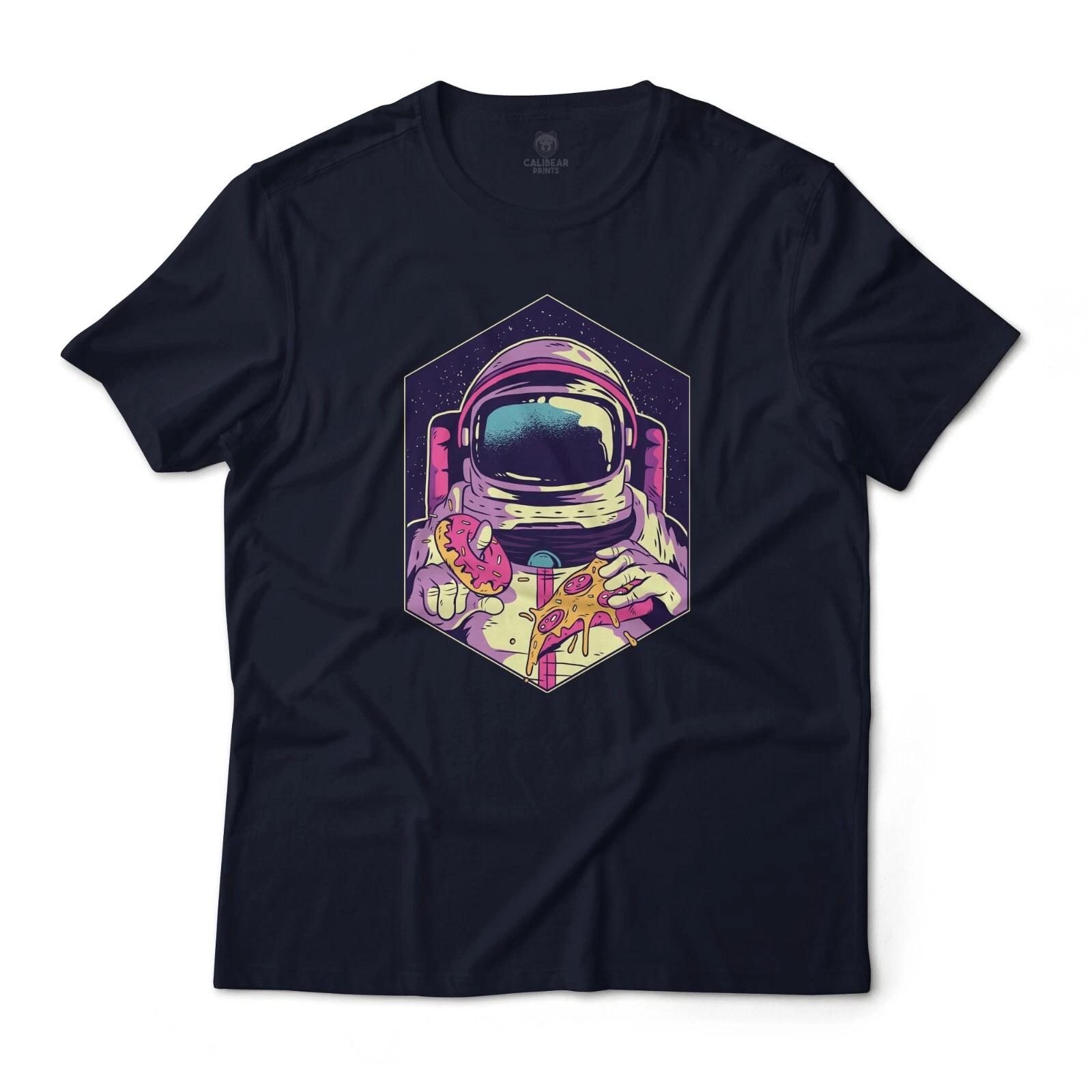 

Astronaut w/ Donut Pizza Art Aesthetic Graphic T-T-Shirt Unisex Lightweight Cotton 3XL