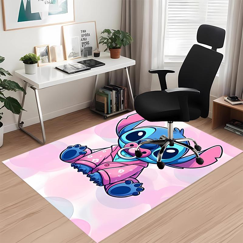 Stitch Printed Carpet, for Office Chair Living Room Bedroom Kitchen Room Decor Gifts.