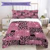 Set cu cuvertură și fețe de pernă cu imprimeu leopard stil Y2K Decorare casă Cadou de ziua de naștere (1 * husă de pilotă + 2 * fețe de pernă fără miez)13