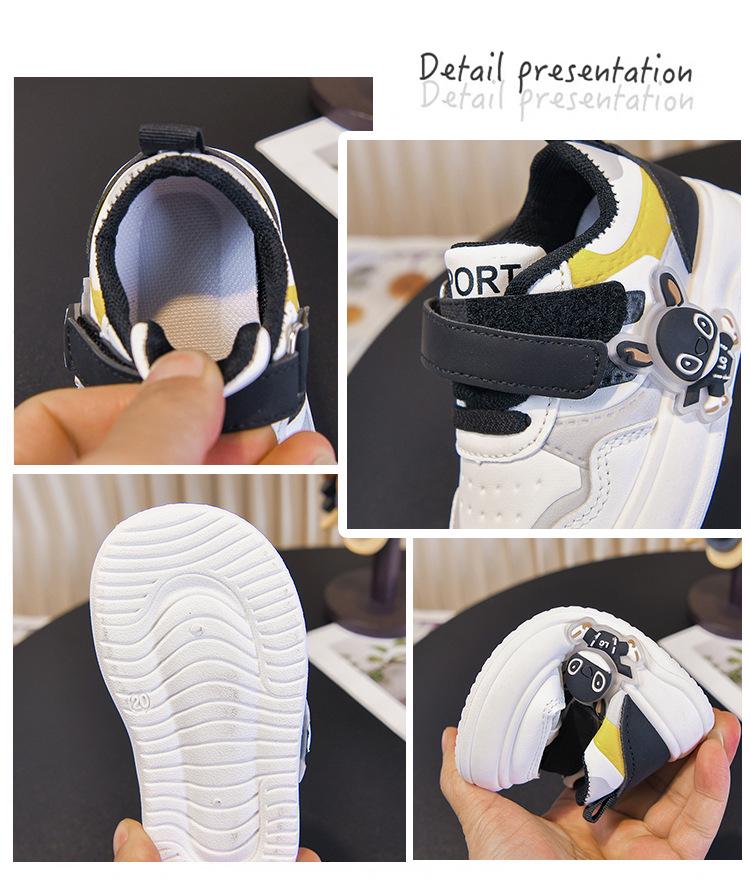 2026 Kids' Soft-Soled White Walking & Skate Shoes – Trendy Spring/Autumn Style for Boys & Girls